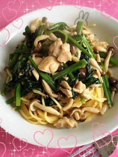 ♡しめじとほうれん草のミルク風味パスタ♡-レシピのメイン写真