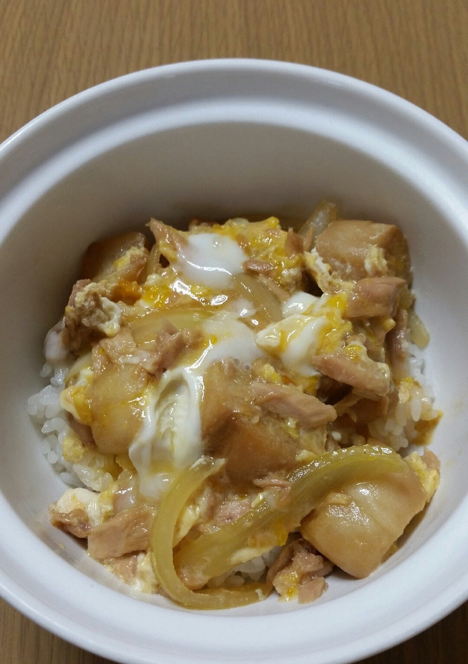 簡単！ツナとお麩のとろとろ玉子丼-レシピのメイン写真