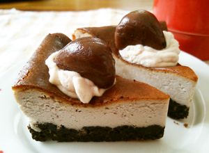 マロンクリームで作る栗のチーズケーキ♪-レシピのメイン写真