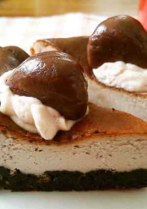 マロンクリームで作る栗のチーズケーキ♪-レシピのメイン写真
