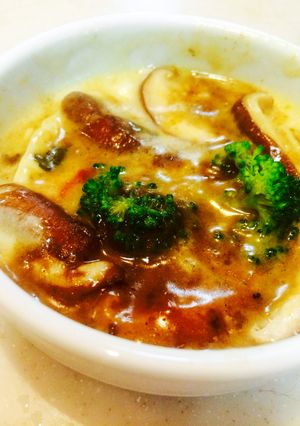 カレーとブロッコリー椎茸のココットカマン-レシピのメイン写真