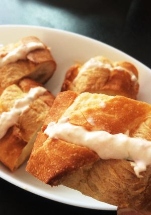 鮭フレークとクリチのバゲットサンド-レシピのメイン写真
