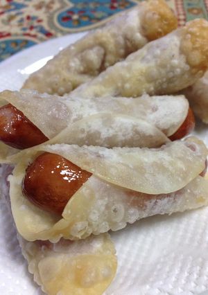 餃子の皮でウインナー巻き巻き★-レシピのメイン写真