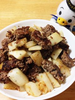 コロコロ挽肉と長芋炒め-レシピのメイン写真