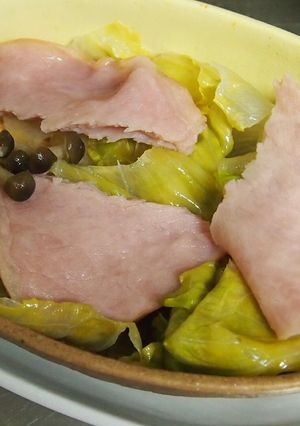 レンジで☆簡単さっぱり野菜とハムの蒸し物-レシピのメイン写真