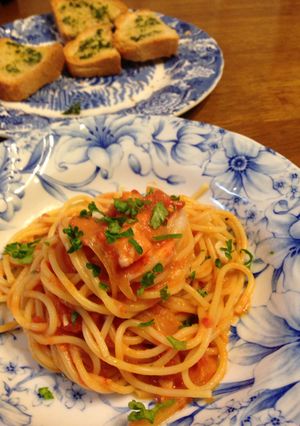 エビミソトマトクリームパスタ-レシピのメイン写真