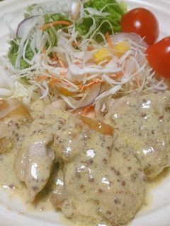 チキンソテー☆豆乳マスタードソース-レシピのメイン写真