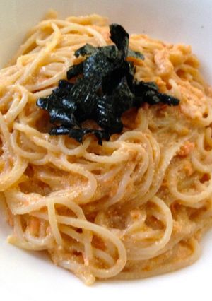 ヘルシー♫鮭とタラコの豆乳クリームパスタ-レシピのメイン写真
