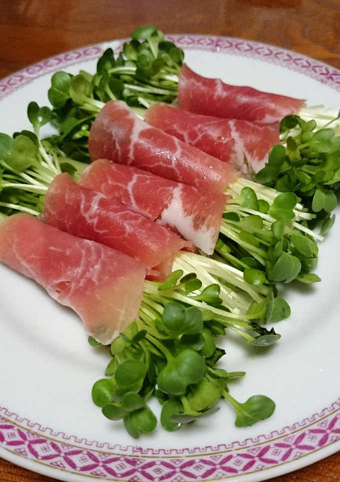 かいわれ大根の生ハム巻き♪-レシピのメイン写真