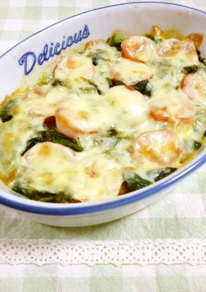 トマトとほうれん草のグラタン♪-レシピのメイン写真