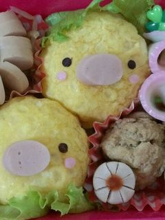 ひよこ キャラ弁(ふくさ寿司風)-レシピのメイン写真