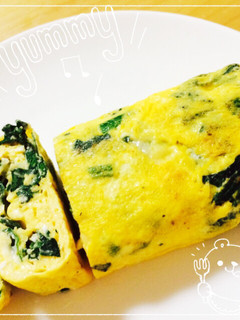 ほうれん草とチーズのたまご焼き-レシピのメイン写真