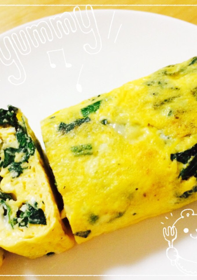 ほうれん草とチーズのたまご焼き-レシピのメイン写真