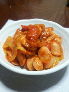 ウインナーとトマトのケチャップ炒め-レシピのメイン写真