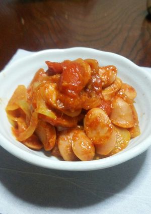 ウインナーとトマトのケチャップ炒め-レシピのメイン写真