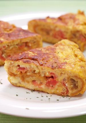 牛肉コロッケ入りスペイン風オムレツ-レシピのメイン写真
