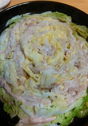 白菜と豚肉の薔薇咲きミルフィーユ-レシピのメイン写真