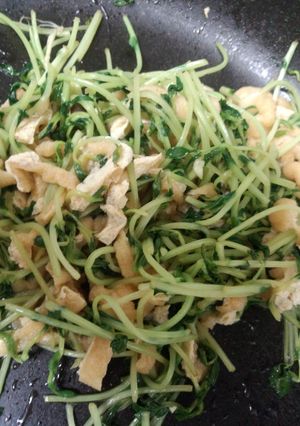 超簡単♪豆苗と油揚げのポン酢和え-レシピのメイン写真