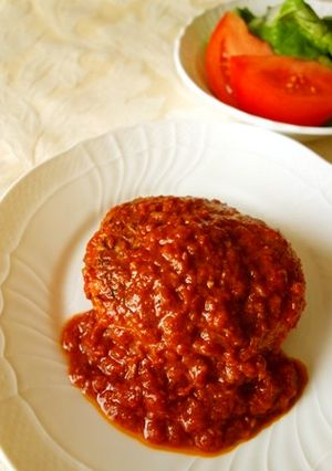 簡単＆失敗なし☆トマト煮込みハンバーグ-レシピのメイン写真