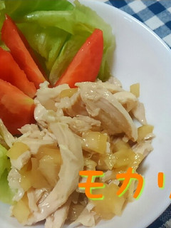 鶏むね★蒸し鶏のオニオンサラダ-レシピのメイン写真