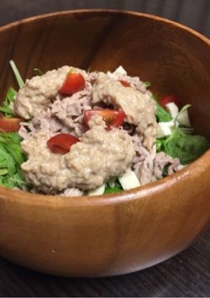 豚肉と水菜のくるみドレッシング和え-レシピのメイン写真