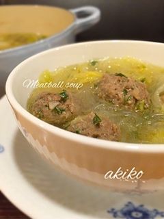 たっぷりミートボールと白菜のスープ-レシピのメイン写真