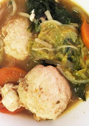 鍋の残りに簡単鶏団子-レシピのメイン写真