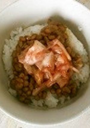 混ぜてのせて食べる!!納豆+キムチde丼-レシピのメイン写真