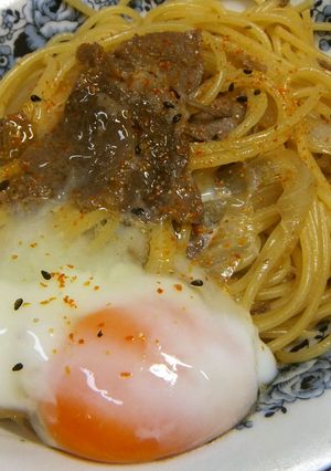超簡単♪フライパンひとつで和風牛丼パスタ-レシピのメイン写真