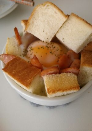 全部乗せ！モーニングココットカマン☆-レシピのメイン写真