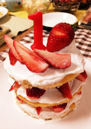 1歳のバースデーケーキ-レシピのメイン写真