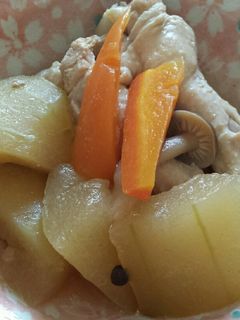 圧力鍋で冬瓜と鶏手羽元の煮物-レシピのメイン写真