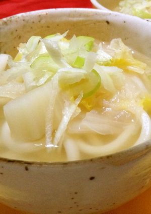 白菜スープおうどん-レシピのメイン写真