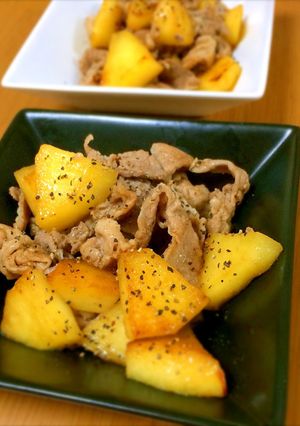 林檎と豚肉♡バター塩胡椒-レシピのメイン写真