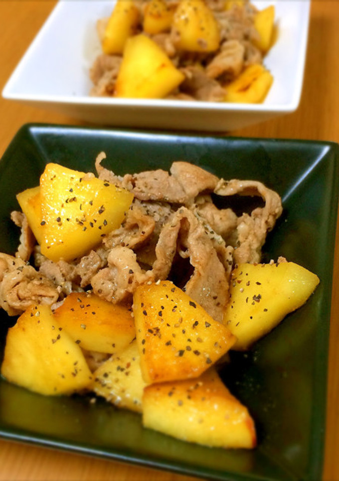 林檎と豚肉♡バター塩胡椒-レシピのメイン写真