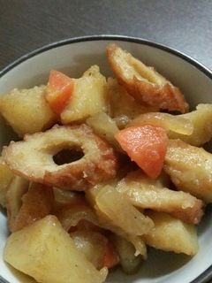 カレー風味のちくわとじゃがいもの煮物-レシピのメイン写真