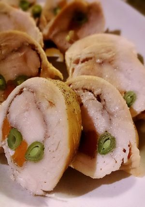 節約おかず♡鶏胸肉のしっとりチキンロール-レシピのメイン写真