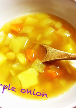 ズボラさんのカレー風味暖かスープ-レシピのメイン写真