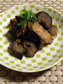 おあげと茄子の醤油炒め-レシピのメイン写真