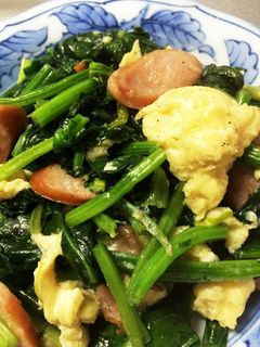 ほうれん草と卵の炒めもの-レシピのメイン写真