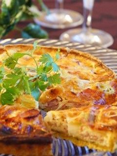 ベーコンと長ネギのカレーキッシュ-レシピのメイン写真