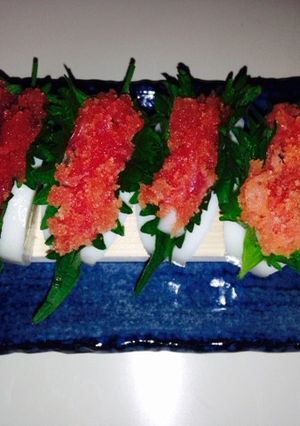 飾蒲鉾(大葉,鱈子,大根).純米酒-レシピのメイン写真