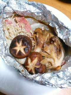 きのことベーコンのバターホイル焼き♡-レシピのメイン写真