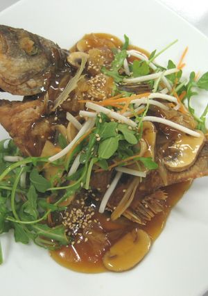めでタイ揚げ物。　甘酢あんかけ-レシピのメイン写真