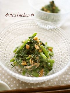 *春菊のくるみ味噌マヨ和え*-レシピのメイン写真