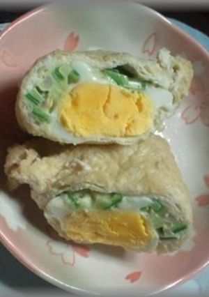 玉子とオクラの巾着煮-レシピのメイン写真