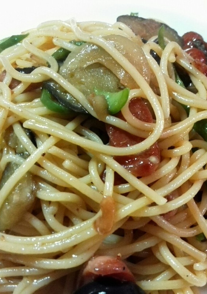 醤油香る！ソーセージと茄子の和風パスタ-レシピのメイン写真