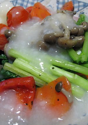 秋野菜としめじのライスミルク餡かけ-レシピのメイン写真