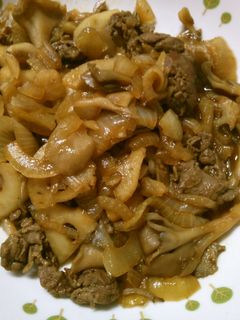 玉ねぎ 舞茸 牛肉の バター醤油ソテー!-レシピのメイン写真