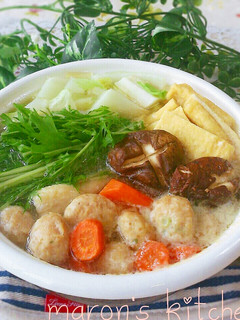 白菜と水菜の鶏鍋♪-レシピのメイン写真